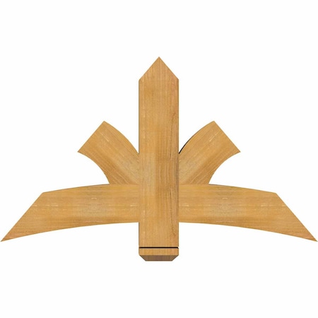 Ekena Millwork Davenport Rough Sawn Timber Gable Bracket, Western Red Cedar, 48"W x 28"H x 4"D x 6"F, 14/12 Pitch GBW048X28X0406DAV00RWR